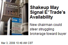 Shakeup May Signal E*Trade's Availability