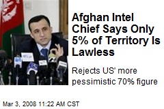 Afghan Intel Chief Says Only 5% of Territory Is Lawless