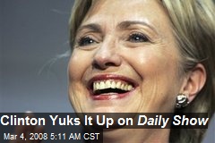 Clinton Yuks It Up on Daily Show