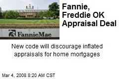 Fannie, Freddie OK Appraisal Deal