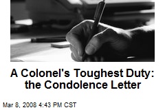 A Colonel's Toughest Duty: the Condolence Letter