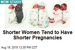 Shorter Women Tend to Have Shorter Pregnancies