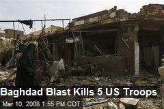 Baghdad Blast Kills 5 US Troops