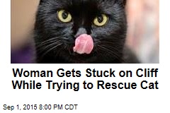 Woman Gets Stuck on Cliff While Trying to Rescue Cat