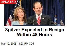 Spitzer Expected to Resign Within 48 Hours