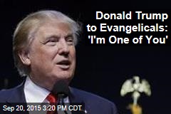 Donald Trump to Evangelicals: &#39;I Brought My Bible. See?&#39;