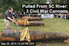 Pulled From SC River: 3 Civil War Cannons