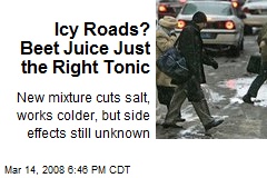 Icy Roads? Beet Juice Just the Right Tonic