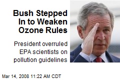 Bush Stepped In to Weaken Ozone Rules