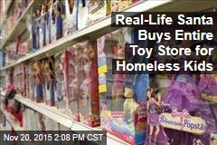Real-Life Santa Buys Entire Toy Store for Homeless Kids