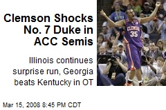 Clemson Shocks No. 7 Duke in ACC Semis