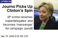 Journo Picks Up Clinton's Spin