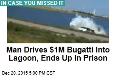 Man Drives $1M Bugatti Into Lagoon, Ends Up in Prison