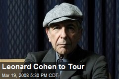 Leonard Cohen to Tour