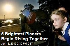 5 Brightest Planets Begin Rising Together
