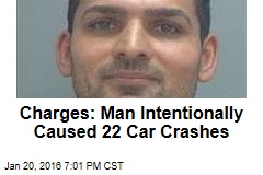 Charges: Man Intentionally Causes 22 Car Crashes