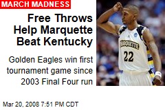 Free Throws Help Marquette Beat Kentucky