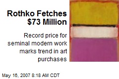 Rothko Fetches $73 Million