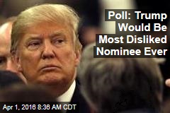 Poll: Trump Would Be Most Disliked Nominee Ever