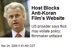 Host Blocks Anti-Koran Film's Website