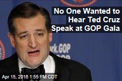 No One Wanted to Hear Ted Cruz Speak at GOP Gala