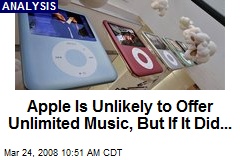 Apple Is Unlikely to Offer Unlimited Music, But If It Did...