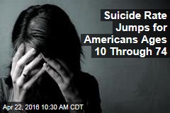 Suicide Rate Jumps for Americans Ages 10 Through 74