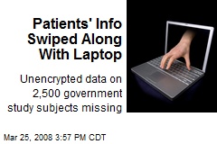 Patients' Info Swiped Along With Laptop