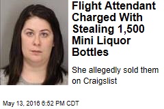 Flight Attendant Charged With Stealing 1,500 Mini Liquor Bottles