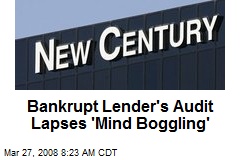 Bankrupt Lender's Audit Lapses 'Mind Boggling'