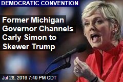 Former Michigan Governor Channels Carly Simon to Skewer Trump