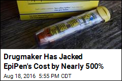 Drugmaker Has Jacked EpiPen&#39;s Cost by Nearly 500%