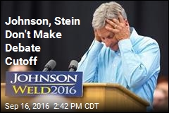 Johnson, Stein Don&#39;t Make Debate Cutoff