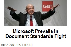 Microsoft Prevails in Document Standards Fight