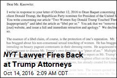 NYT Lawyer Fires Back at Trump Attorneys