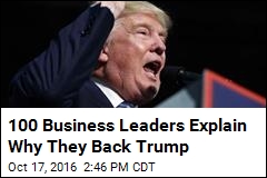 100 Business Leaders Explain Why They Back Trump