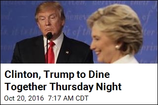 Clinton, Trump to Dine Together Thursday Night