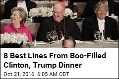 Clinton, Trump Exchange Barbs at NYC Dinner