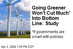 Going Greener Won't Cut Much* Into Bottom Line: Study