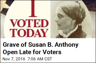 Voters Give Susan B. Anthony &#39;I Voted&#39; Tribute