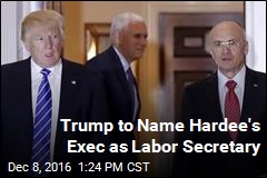 Trump to Name Hardee&#39;s Exec as Labor Secretary