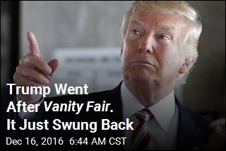 Vanity Fair Borrows Move From Trump Playbook