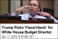 Trump Picks &#39;Fiscal Hawk&#39; for White House Budget Director