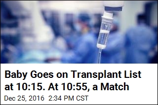 Baby Goes on Transplant List at 10:15. At 10:55, a Match