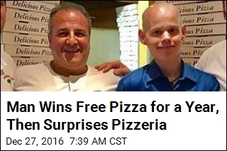 Man Wins Free Pizza for a Year, Then Surprises Pizzeria