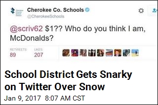 School District Gets Snarky on Twitter Over Snow