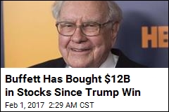 Buffett Has Bought $12B in Stocks Since Trump Win