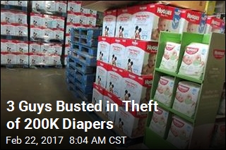 3 Guys Busted in Theft of 200K Diapers