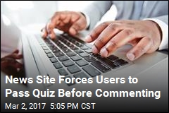 News Site Forces Users to Pass Quiz Before Commenting