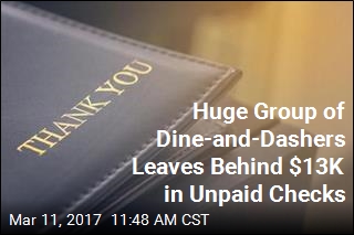 Huge Group of Dine-and-Dashers Leaves Behind $13K in Unpaid Checks